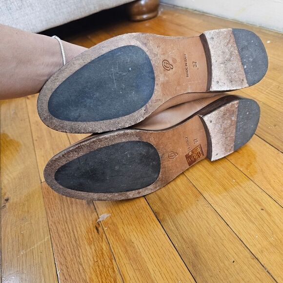 M Gemi Leather Ankle Boot Booties Brown Womens 37 - Picture 8 of 9